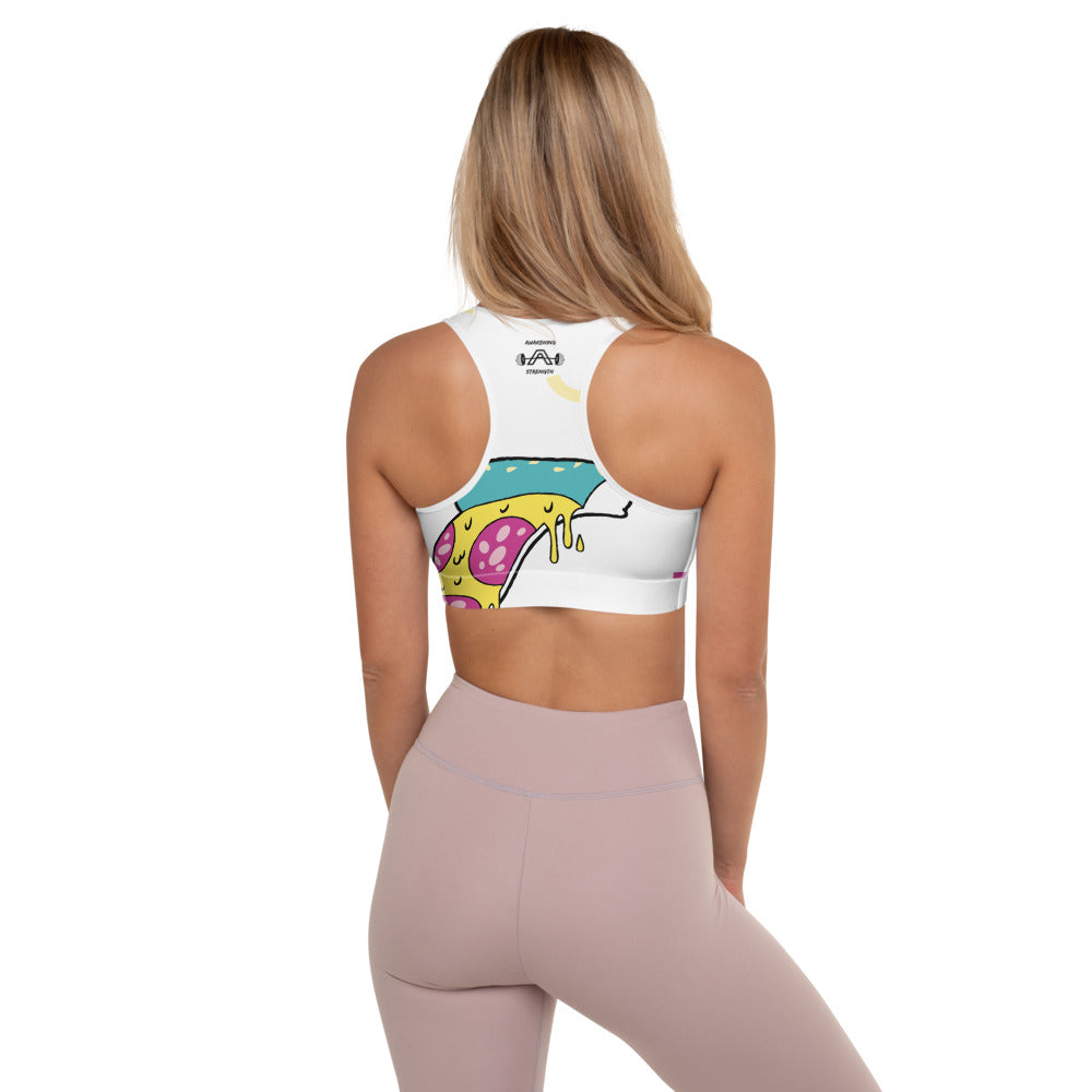 Pizza Padded Sports Bra