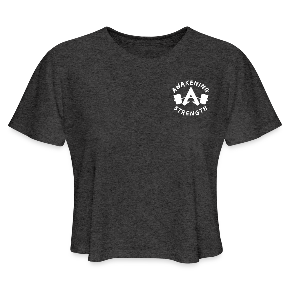 Bench is bae Women's Cropped T-Shirt - deep heather