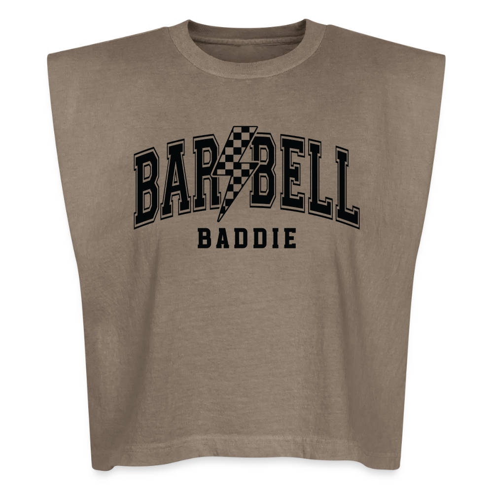 Barbell Baddie Muscle Tank - light brown