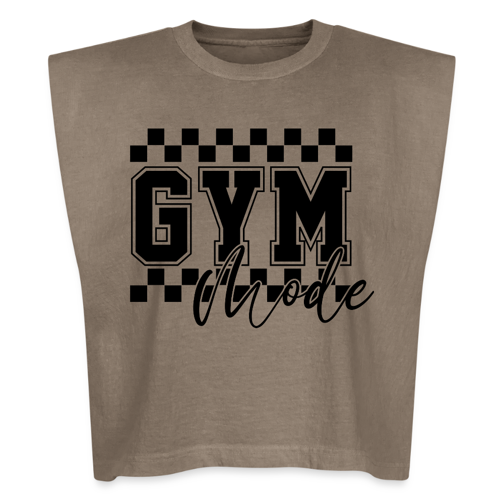 Gym Mode Muscle Tank - faded brown