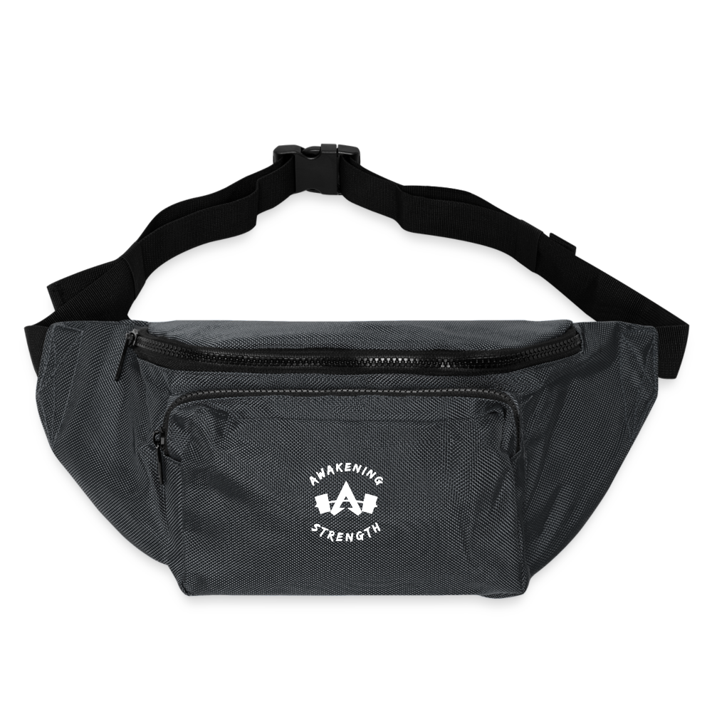 Large Crossbody Hip Bag - charcoal gray