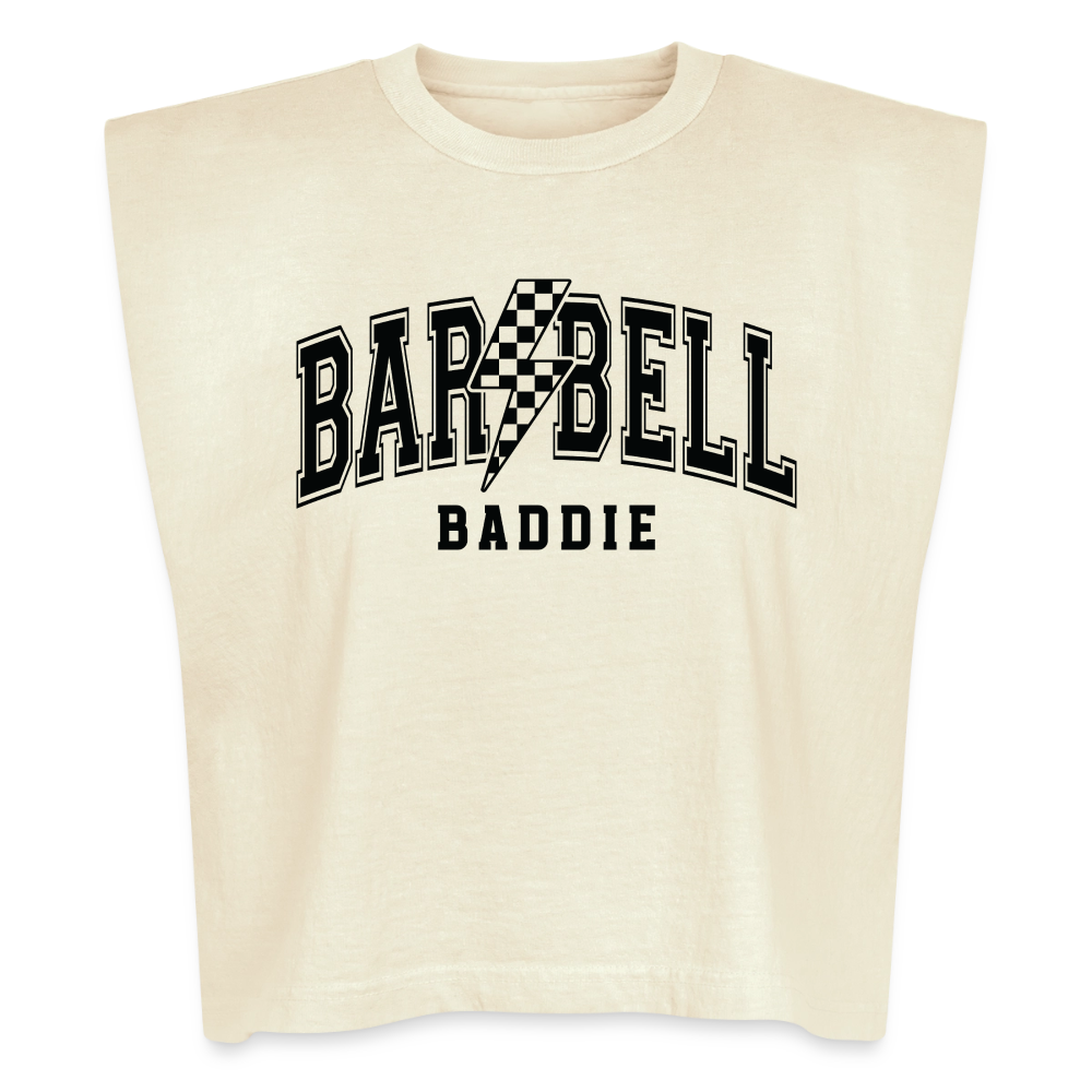 Barbell Baddie Muscle Tank - faded cream
