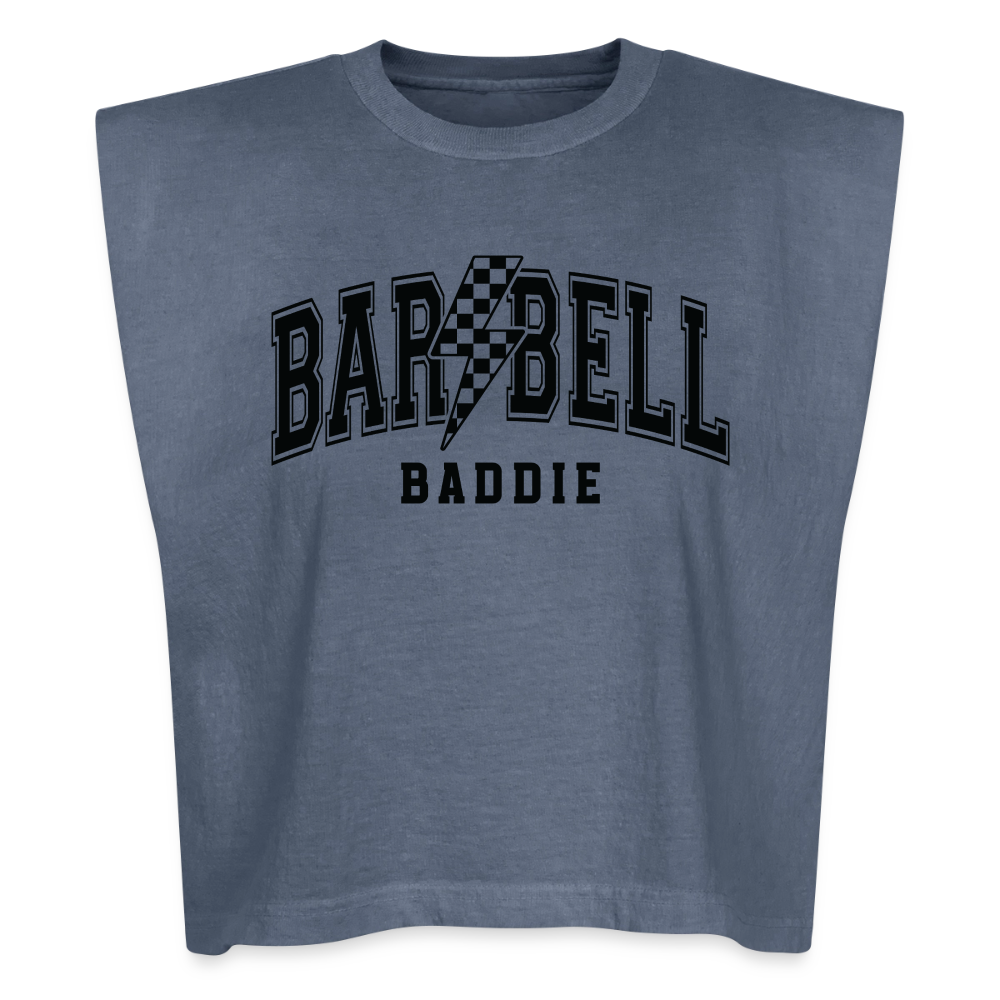 Barbell Baddie Muscle Tank - faded navy
