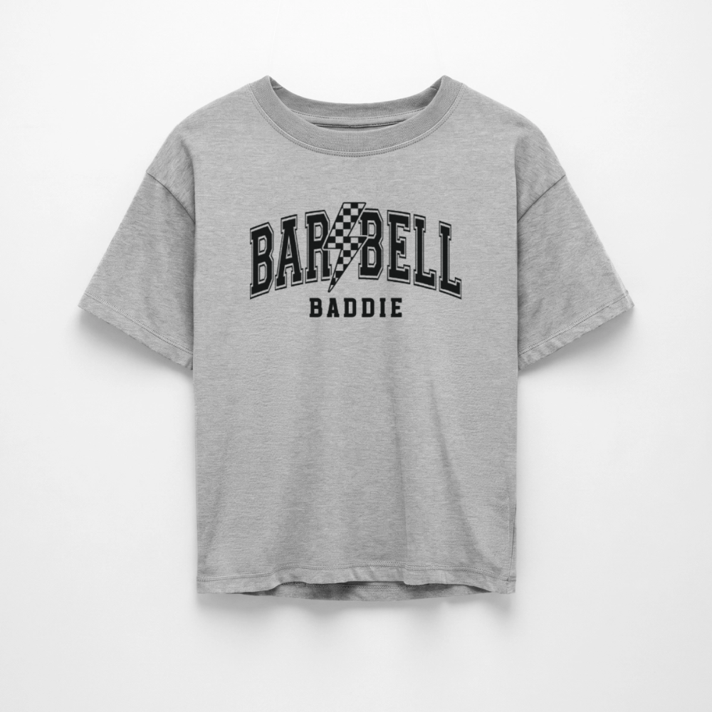 Barbell Baddie Women's Boxy Tee - heather gray