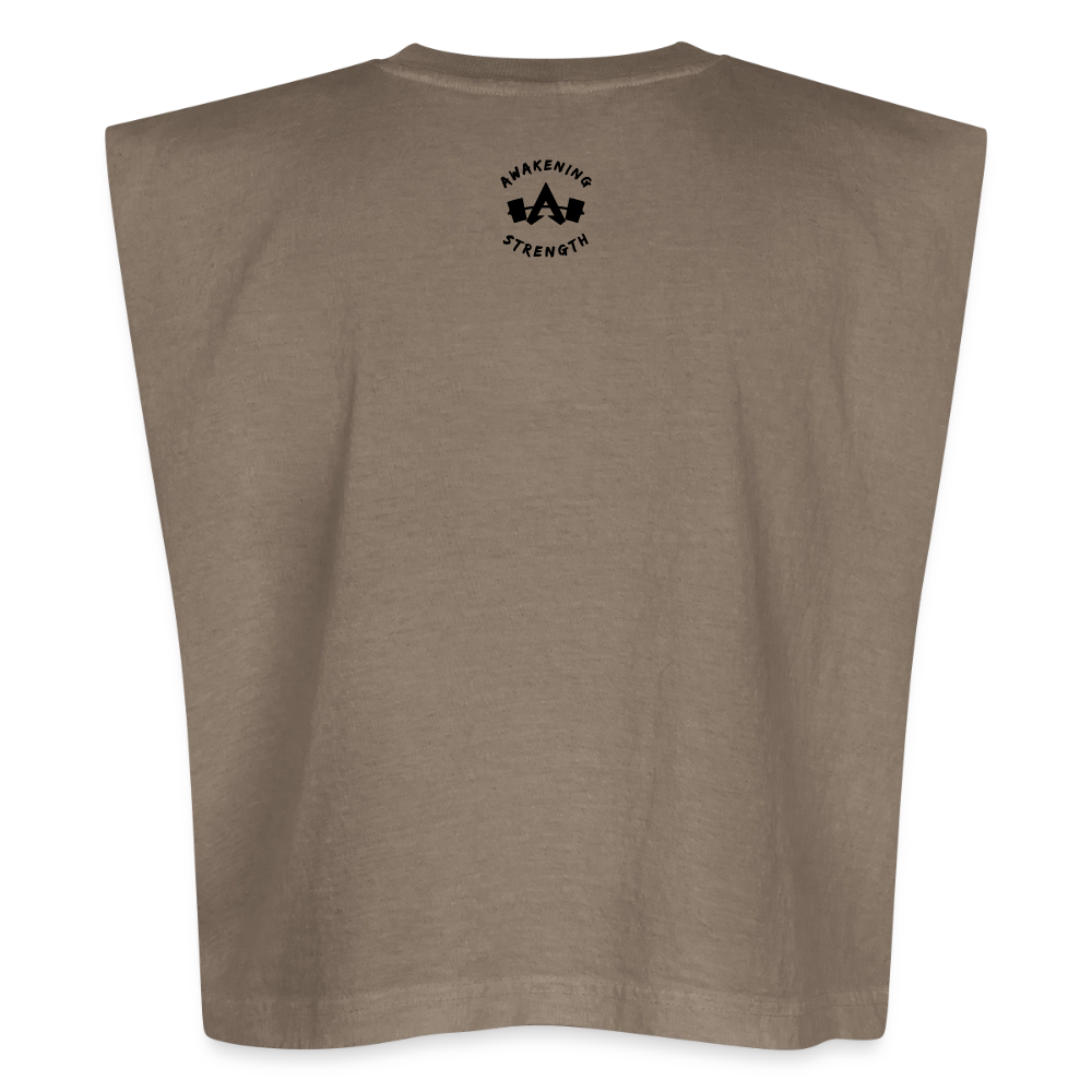 Barbell Baddie Muscle Tank - light brown