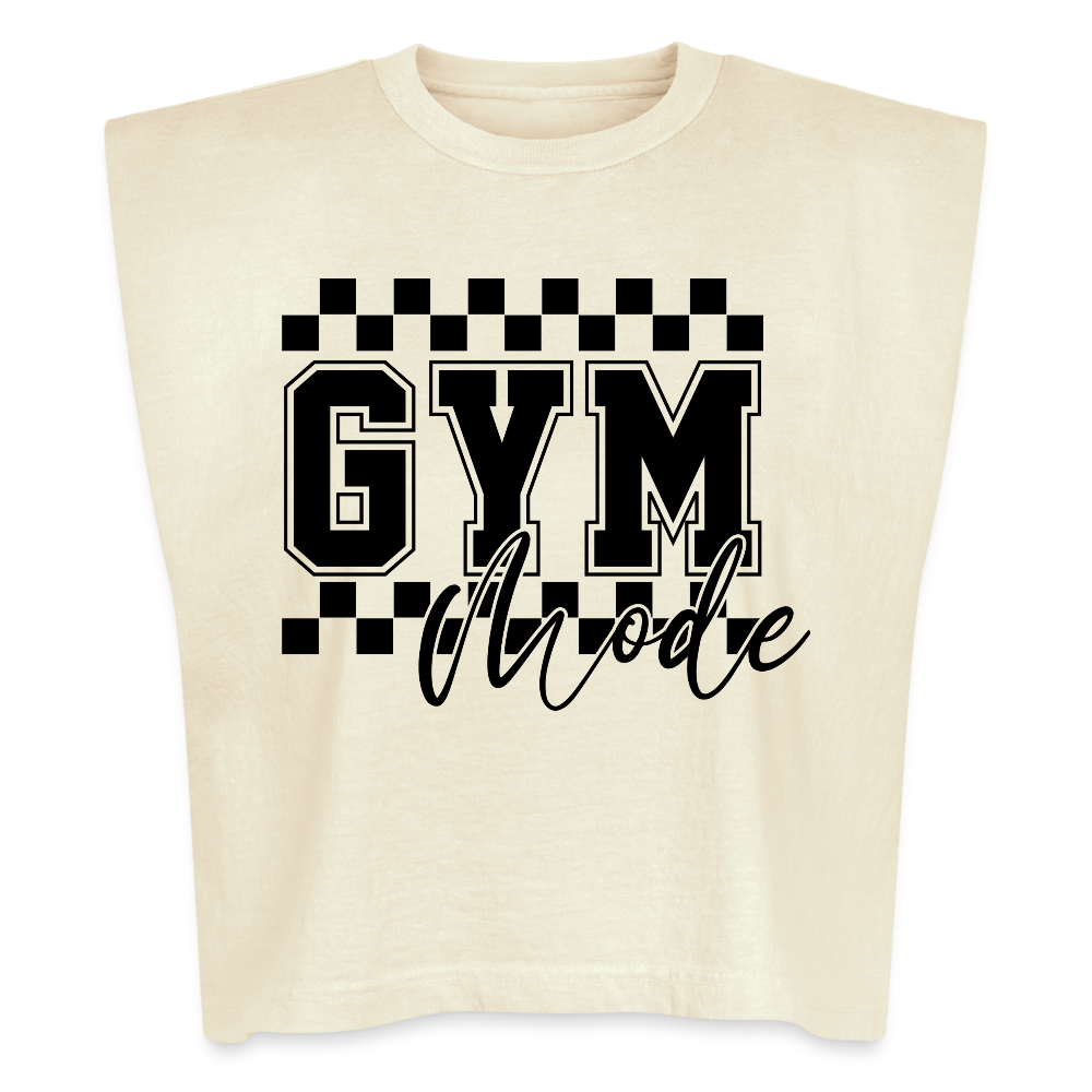 Gym Mode Muscle Tank - faded cream
