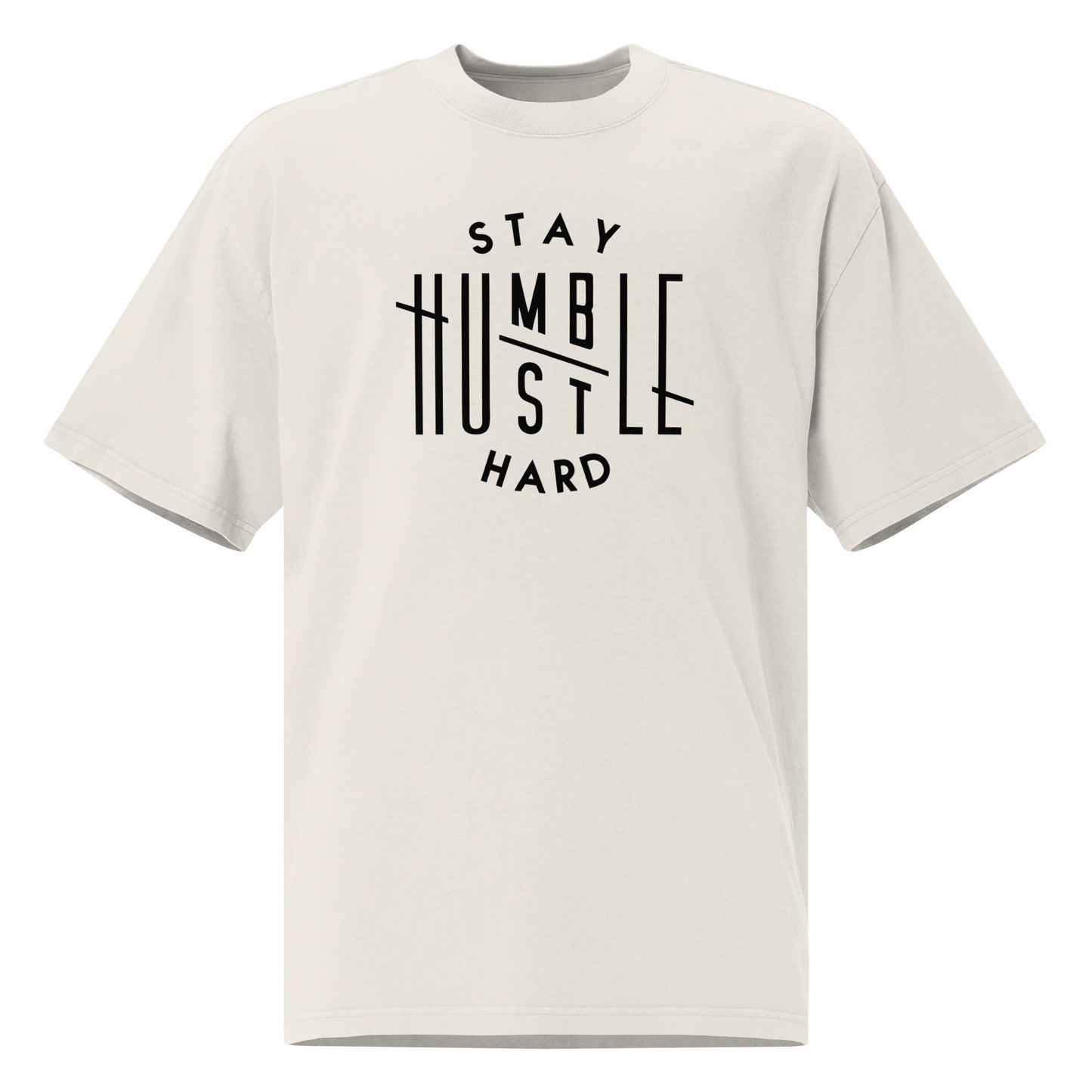 Stay Humble, Hustle Hard Oversized faded t-shirt
