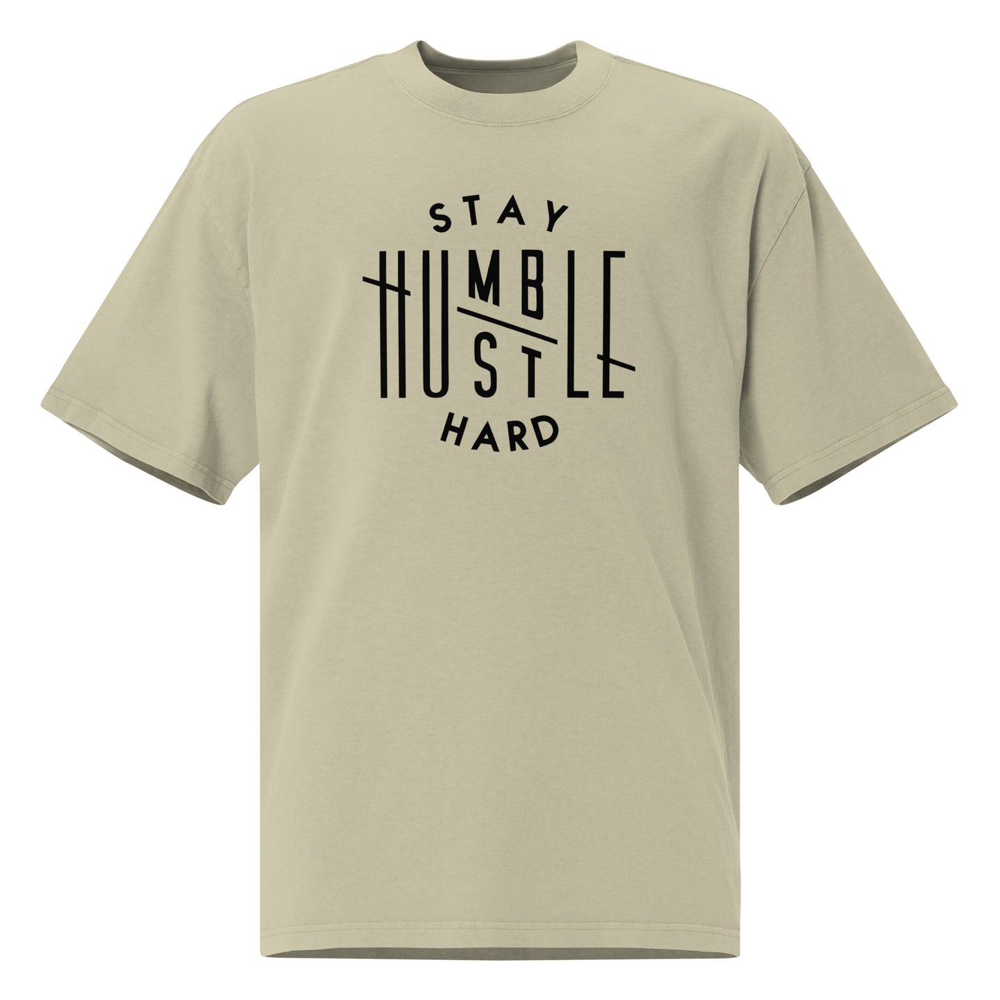 Stay Humble, Hustle Hard Oversized faded t-shirt