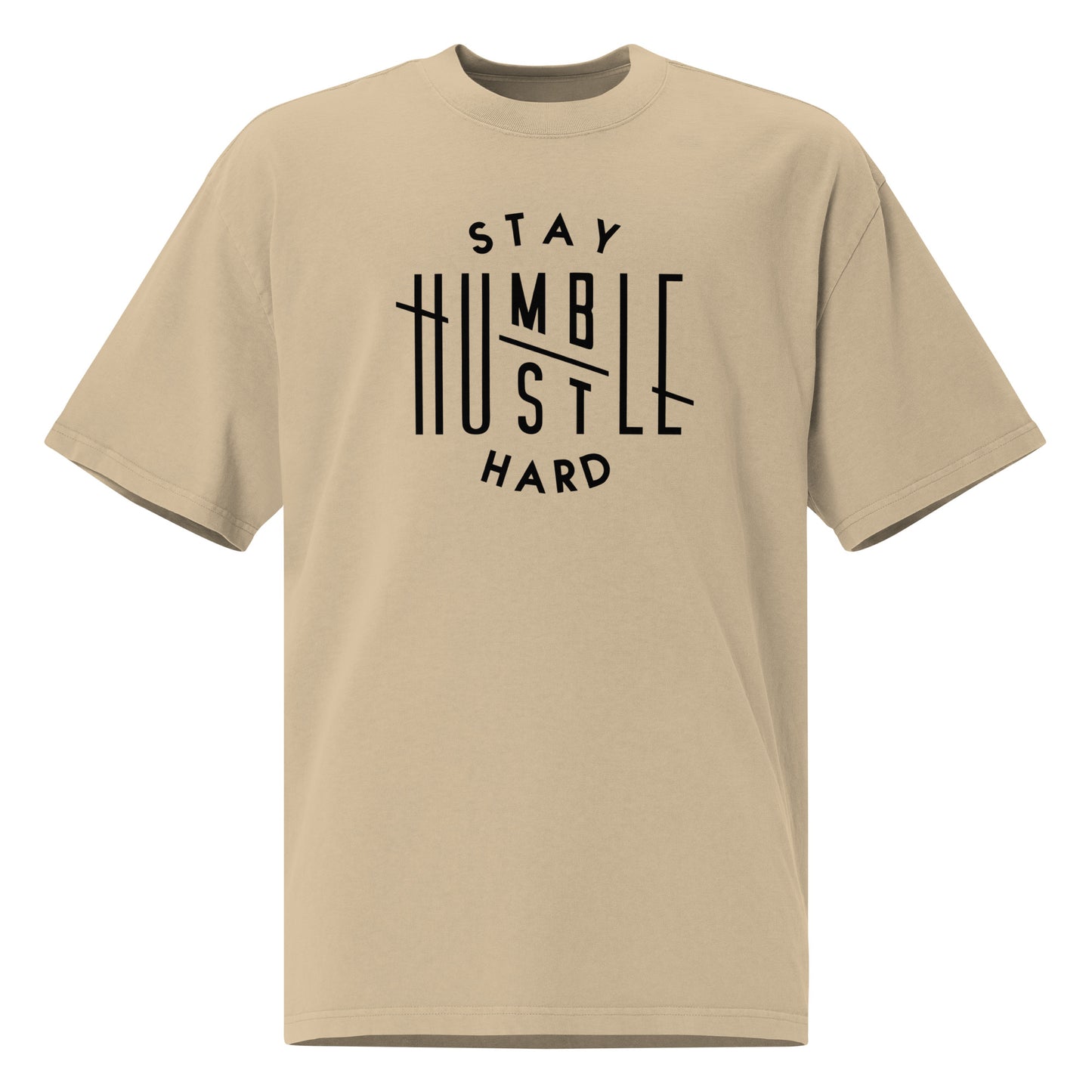 Stay Humble, Hustle Hard Oversized faded t-shirt