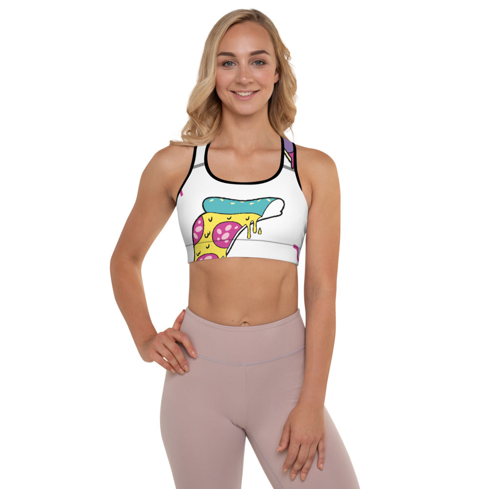 Pizza Padded Sports Bra