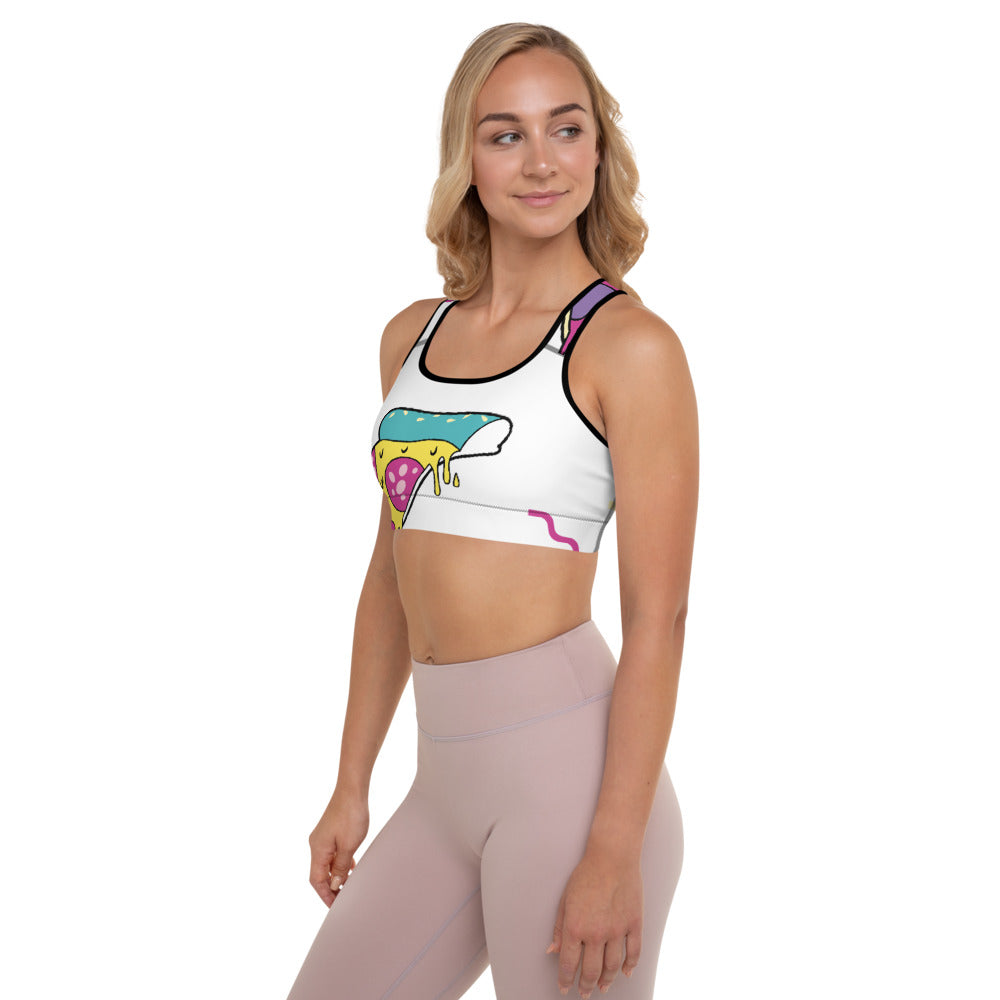 Pizza Padded Sports Bra