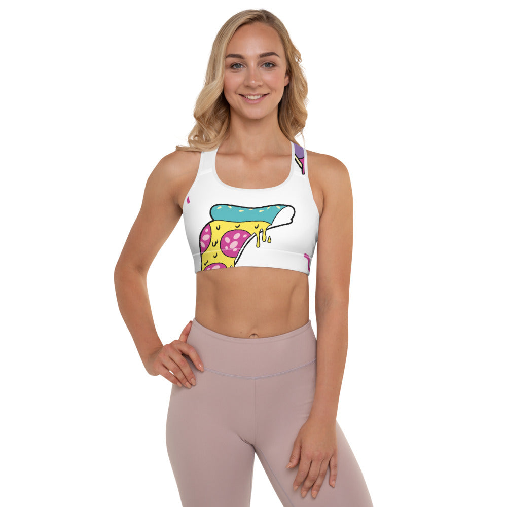 Pizza Padded Sports Bra
