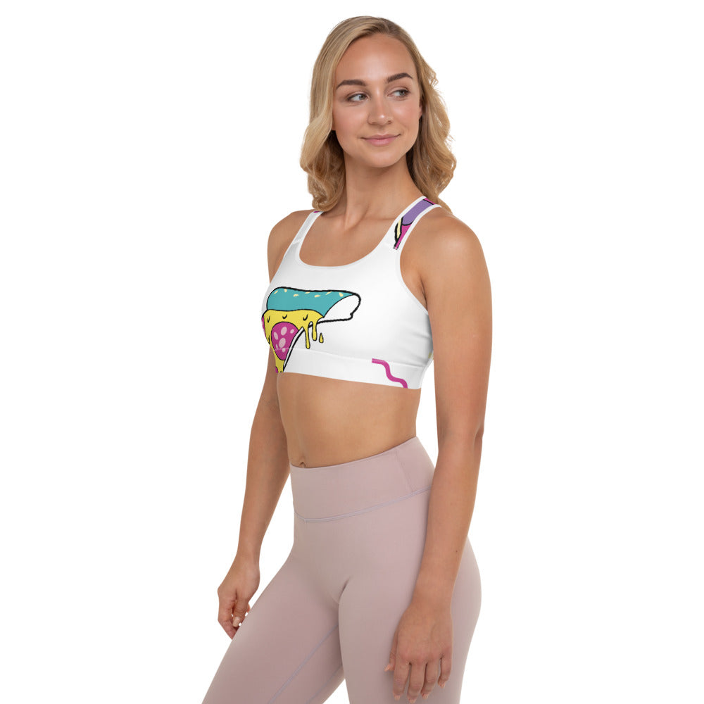 Pizza Padded Sports Bra