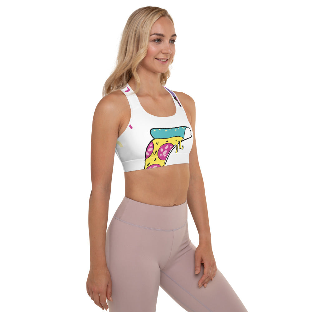 Pizza Padded Sports Bra