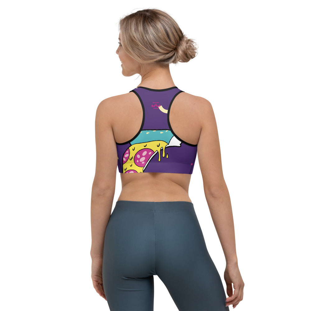 Purple Pizza Sports bra