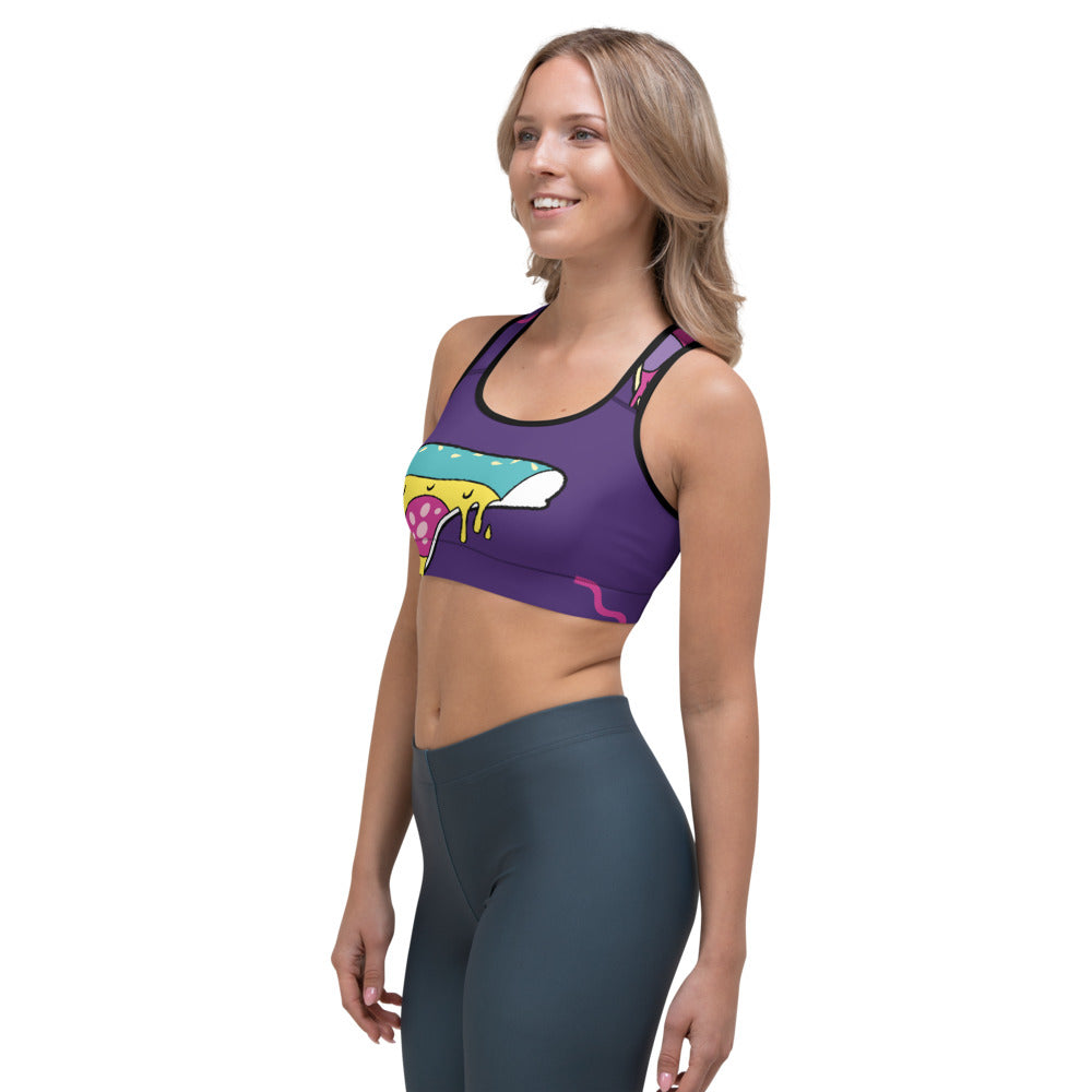 Purple Pizza Sports bra