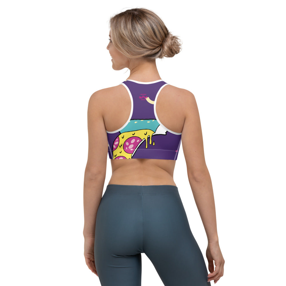 Purple Pizza Sports bra