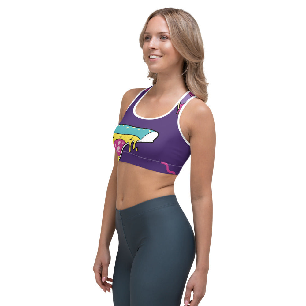 Purple Pizza Sports bra