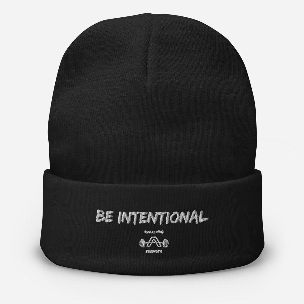 Be Intentional Embroidered Beanie