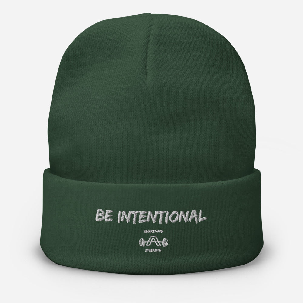 Be Intentional Embroidered Beanie