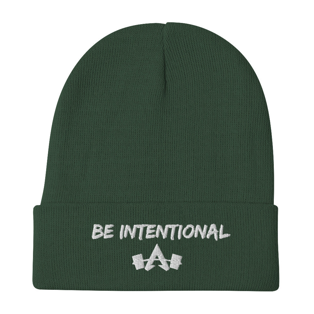 New AS Logo Be Intentional Embroidered Beanie