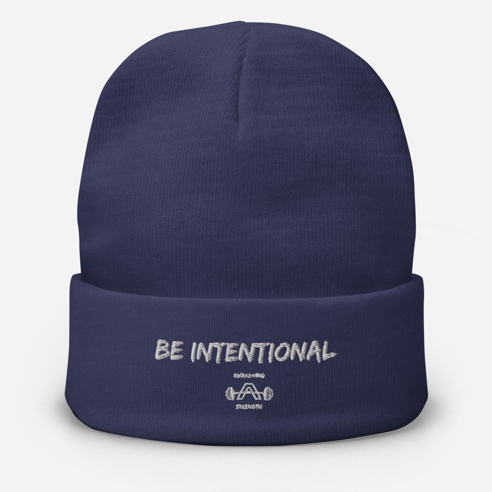 Be Intentional Embroidered Beanie