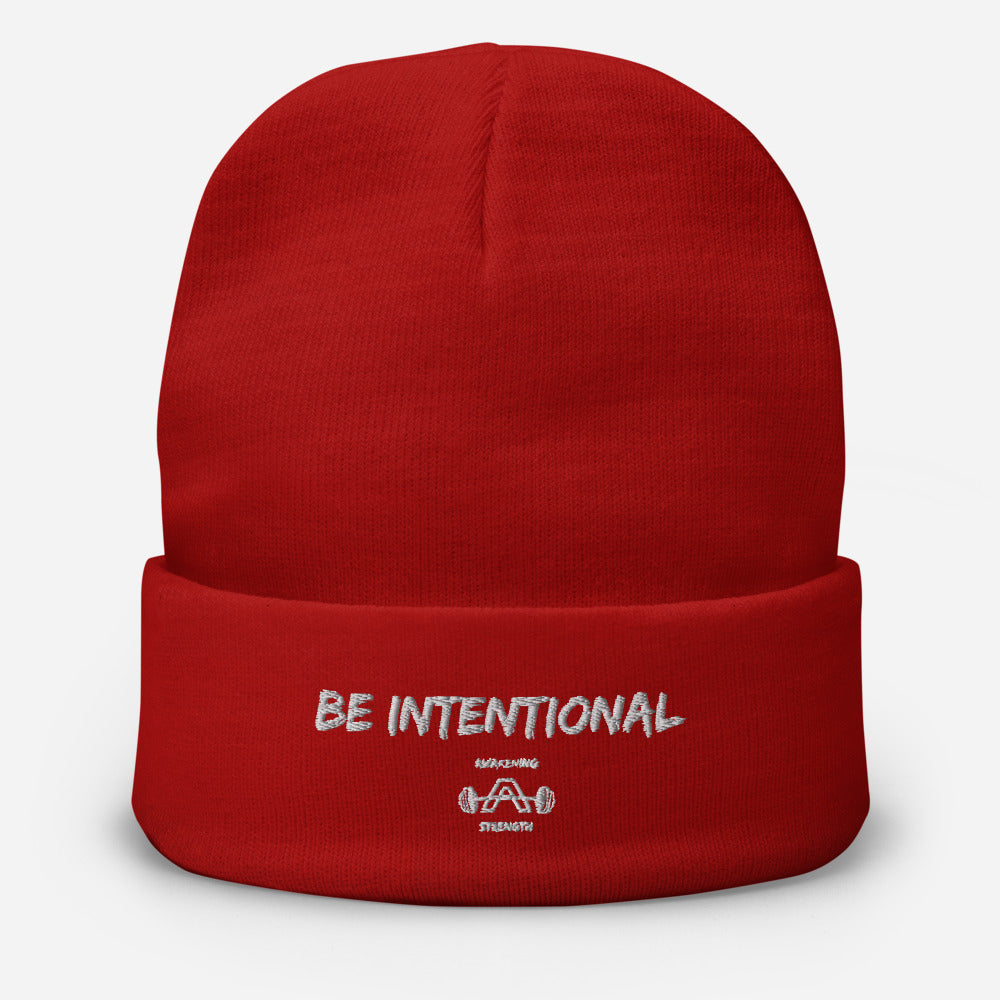 Be Intentional Embroidered Beanie