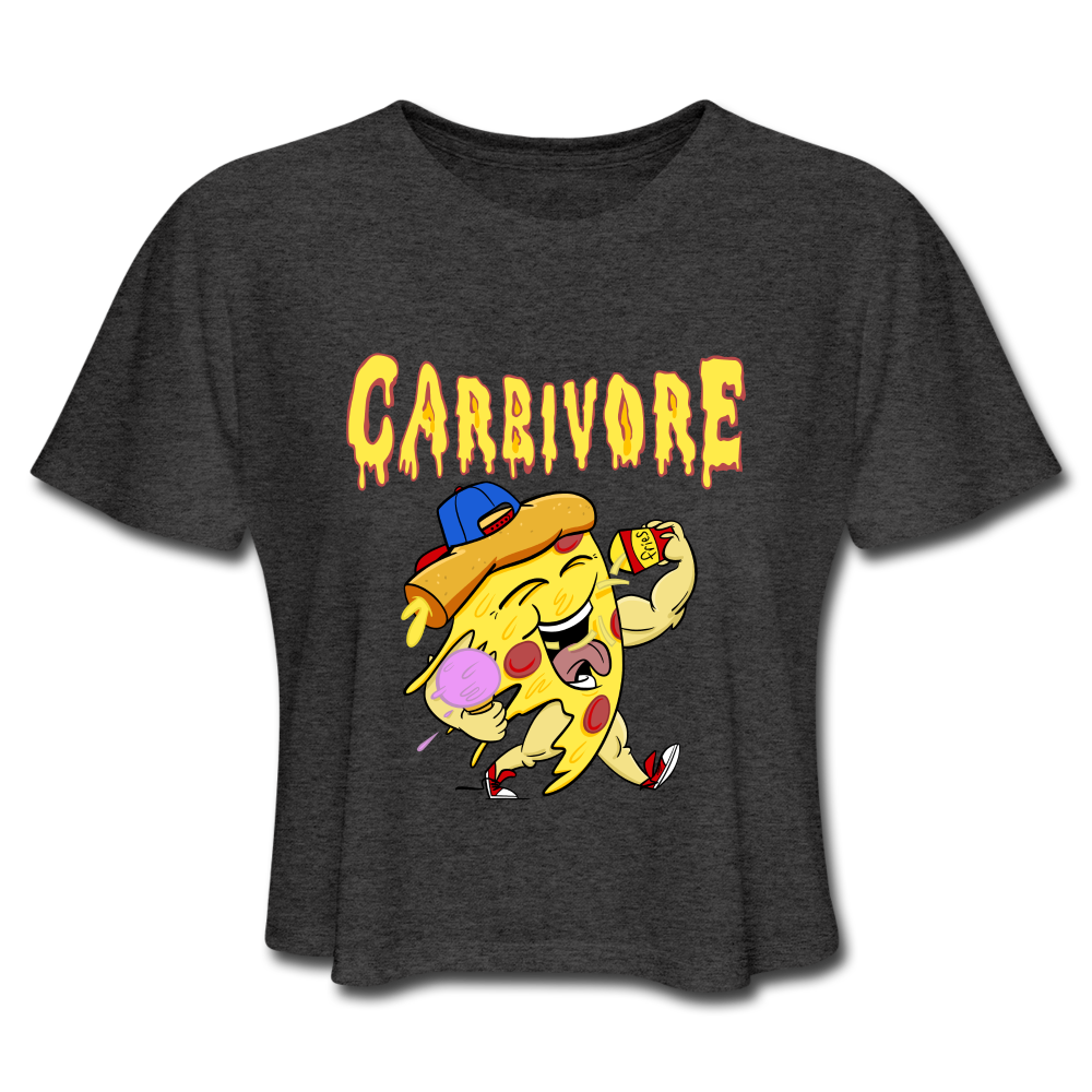 Carbivore Women's Cropped T-Shirt - deep heather