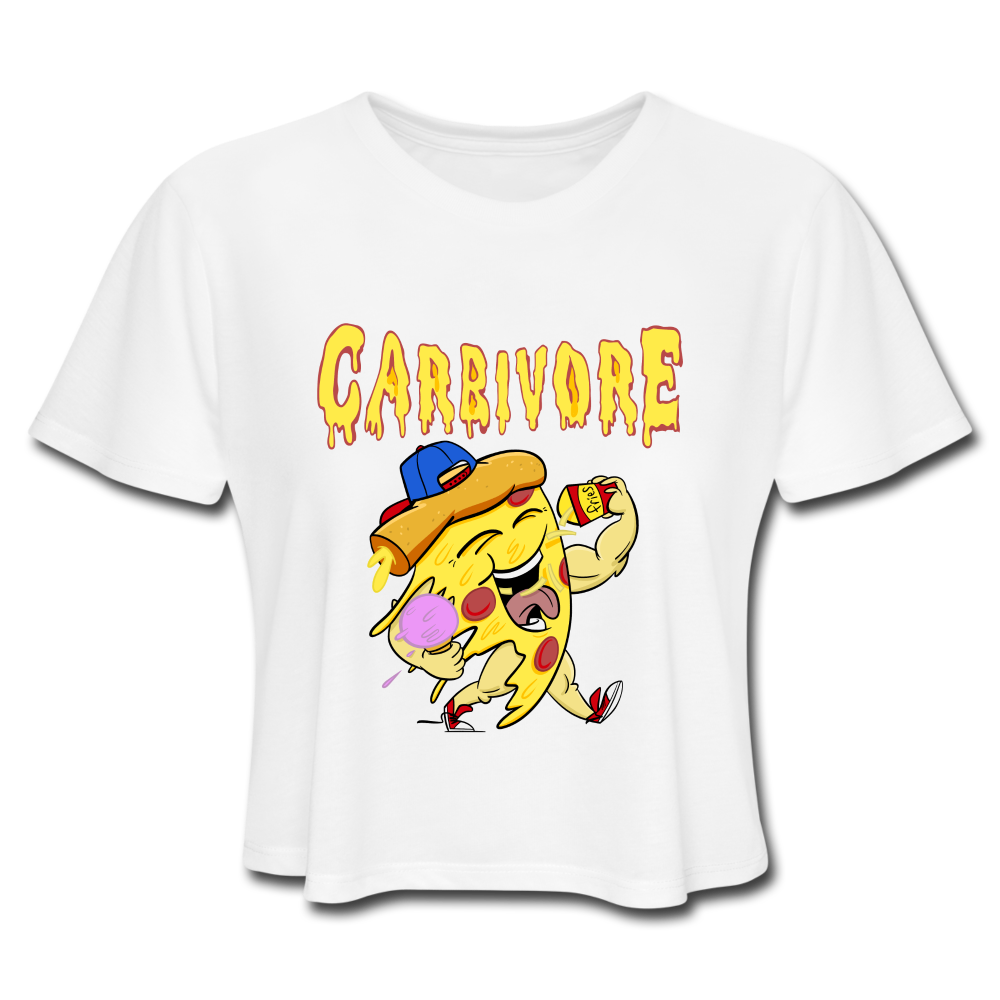 Carbivore Women's Cropped T-Shirt - white
