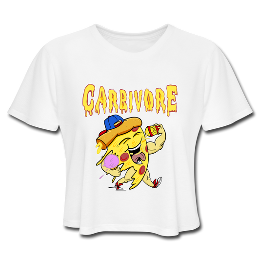 Carbivore Women's Cropped T-Shirt - white