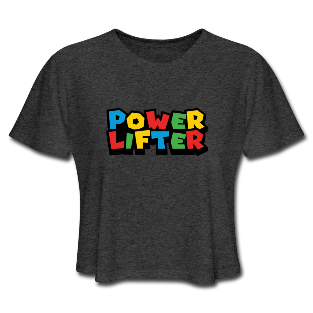 Powerlifter Women's Cropped T-Shirt - deep heather