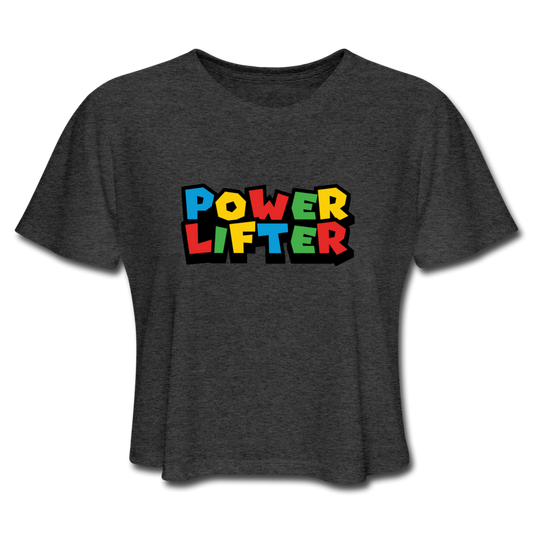 Powerlifter Women's Cropped T-Shirt - deep heather