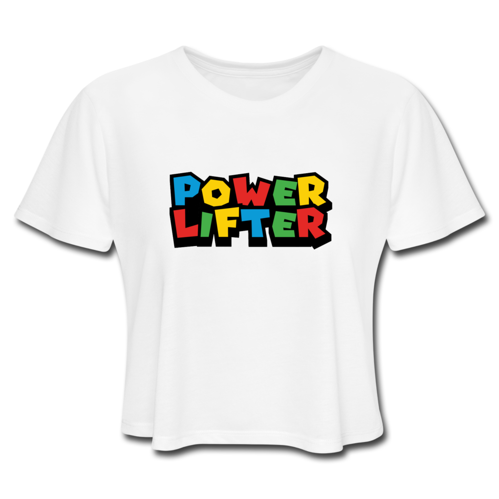 Powerlifter Crop - white