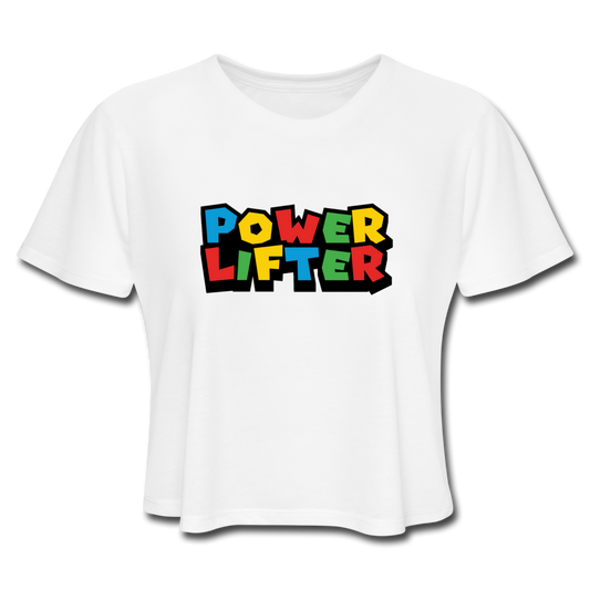Powerlifter Crop - white