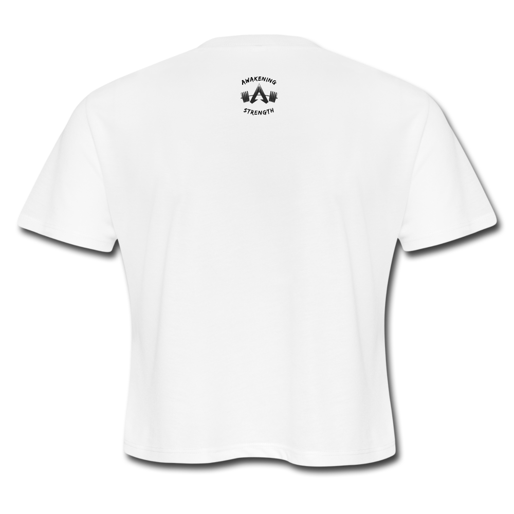 Powerlifter Crop - white
