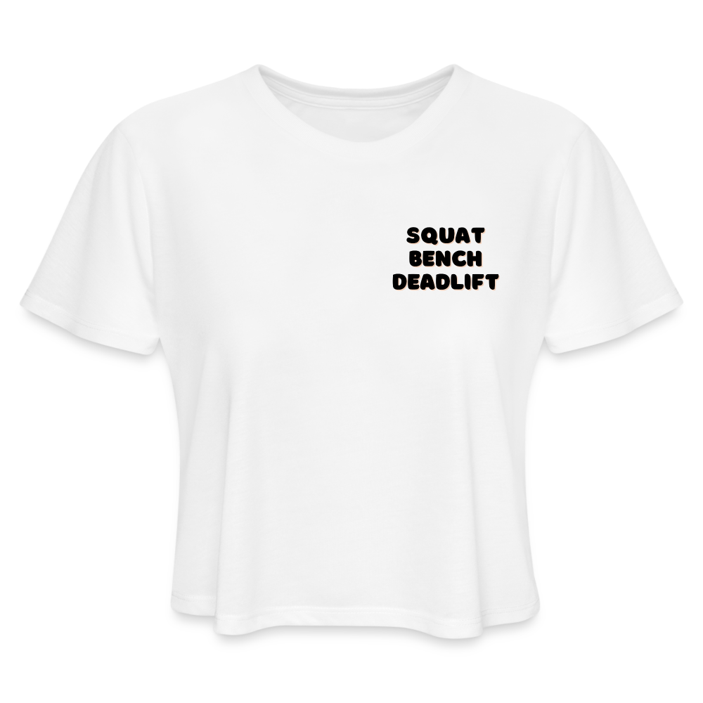 Peach Power Women's Cropped T-Shirt - white