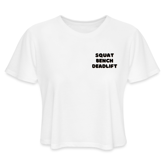 Peach Power Women's Cropped T-Shirt - white