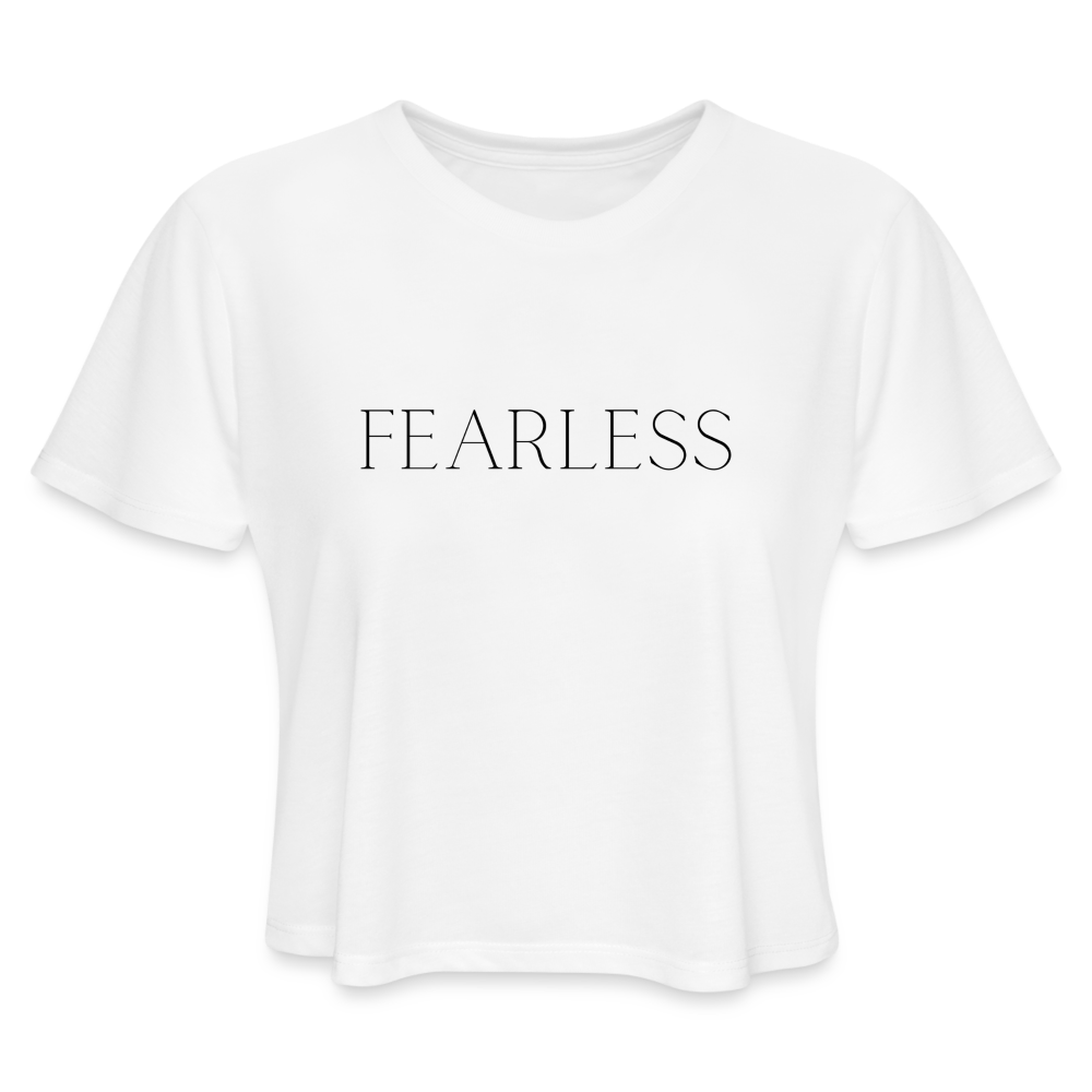 Power, Love, Sound Mind Women's Cropped T-Shirt - white