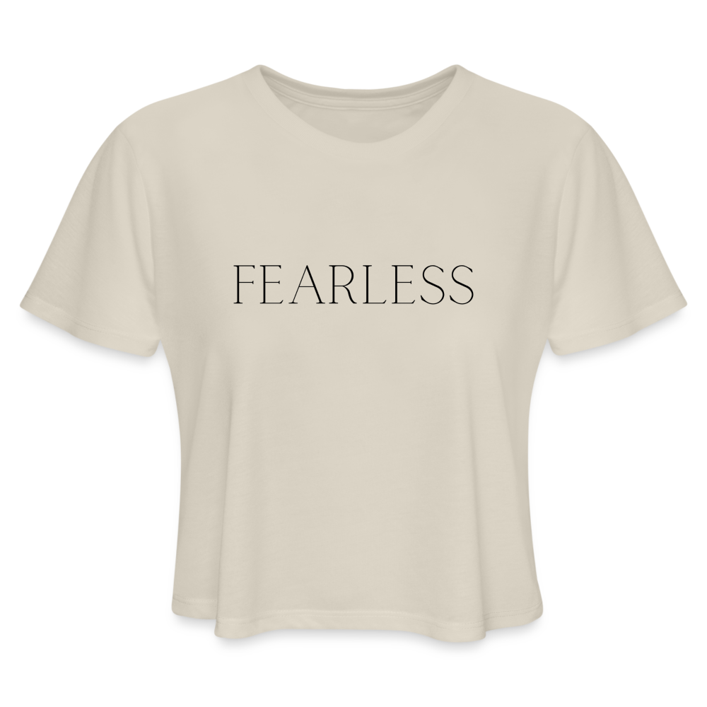 Power, Love, Sound Mind Women's Cropped T-Shirt - dust
