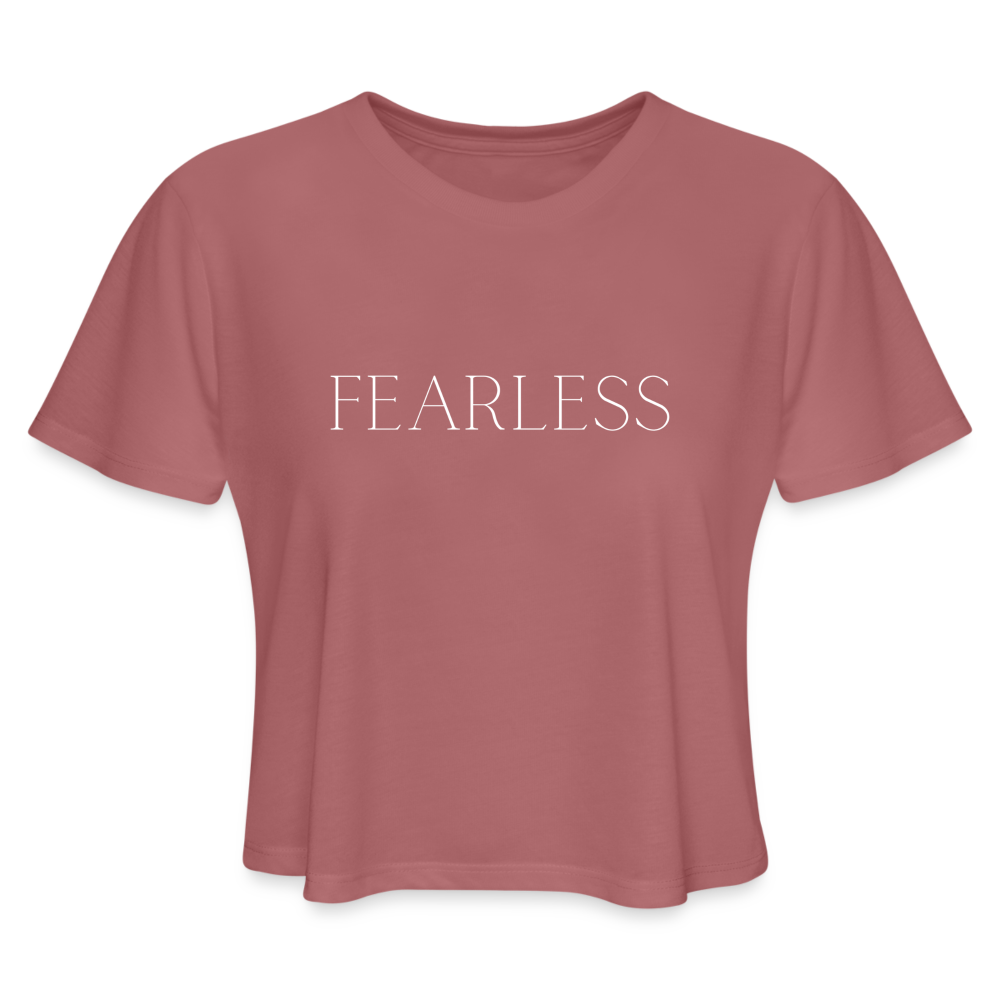 Power, Love, Sound Mind Women's Cropped T-Shirt - mauve
