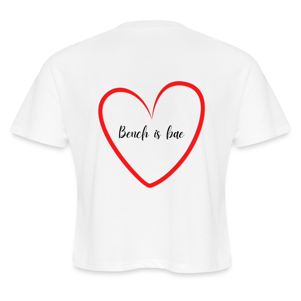 Bench is bae Women's Cropped T-Shirt - white