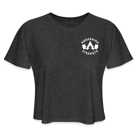 Bench is bae Women's Cropped T-Shirt - deep heather