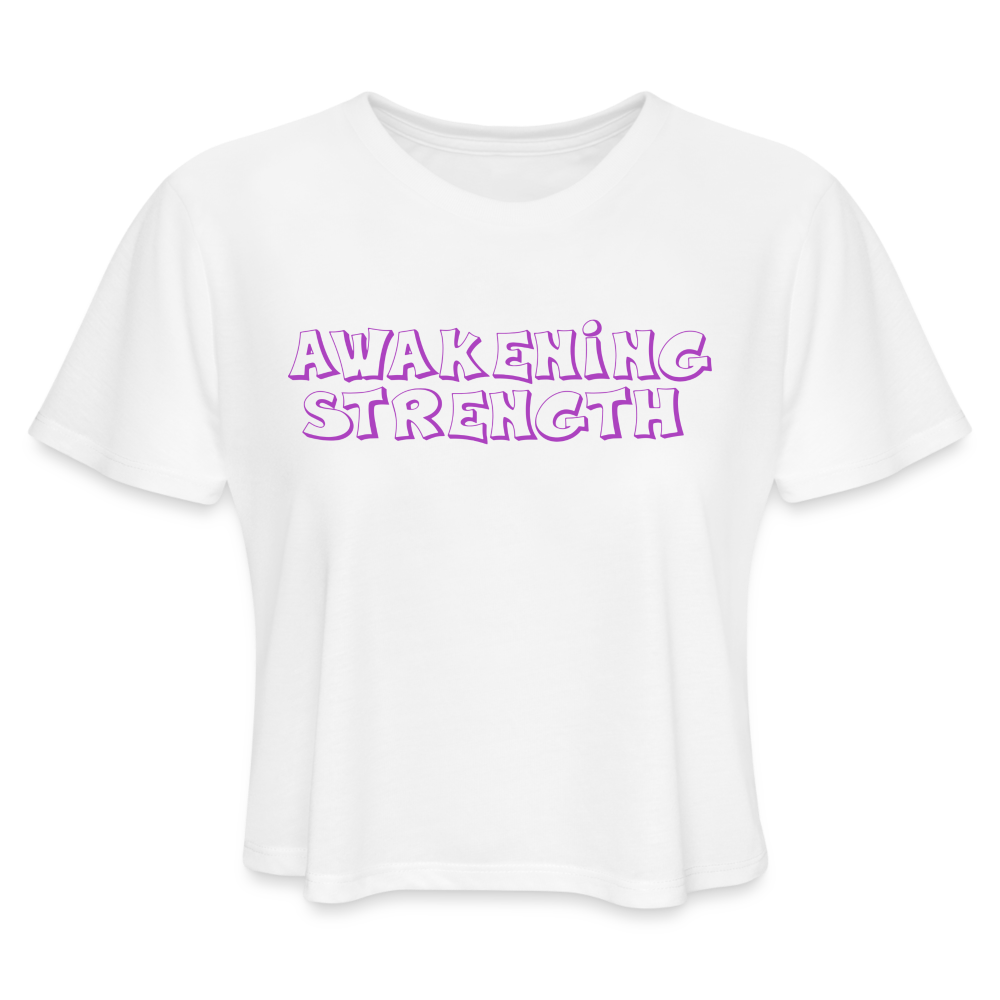 Thiccc GIrls Club Crop - white