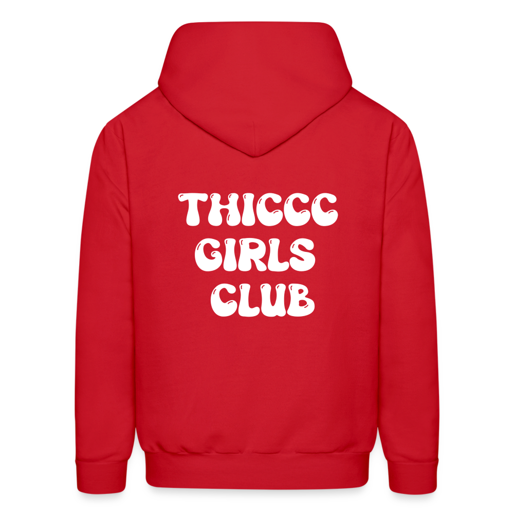 Thiccc Girls Club Hoodie - red