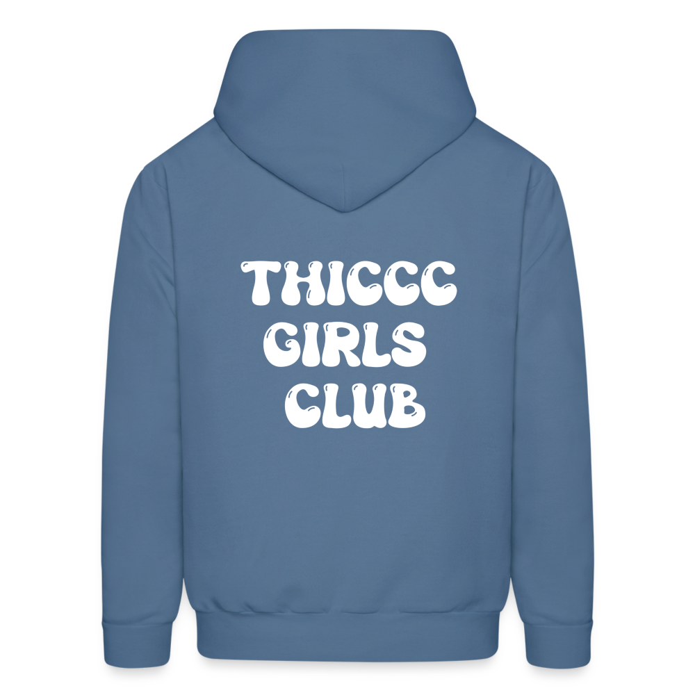Thiccc Girls Club Hoodie - denim blue