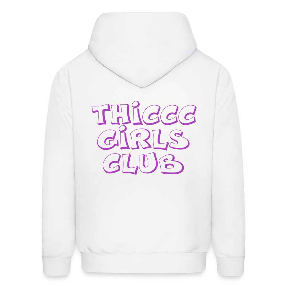 Thiccc Girls Club Hoodie - white