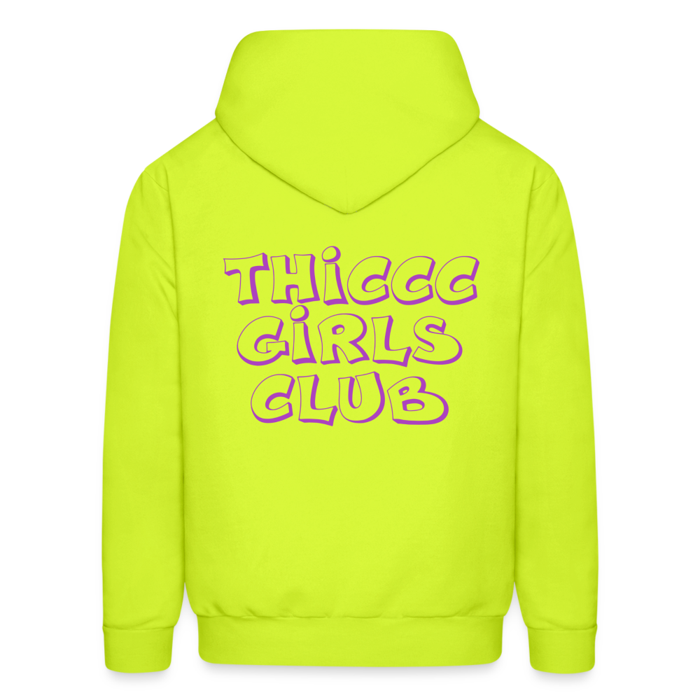 Thiccc Girls Club Hoodie - safety green