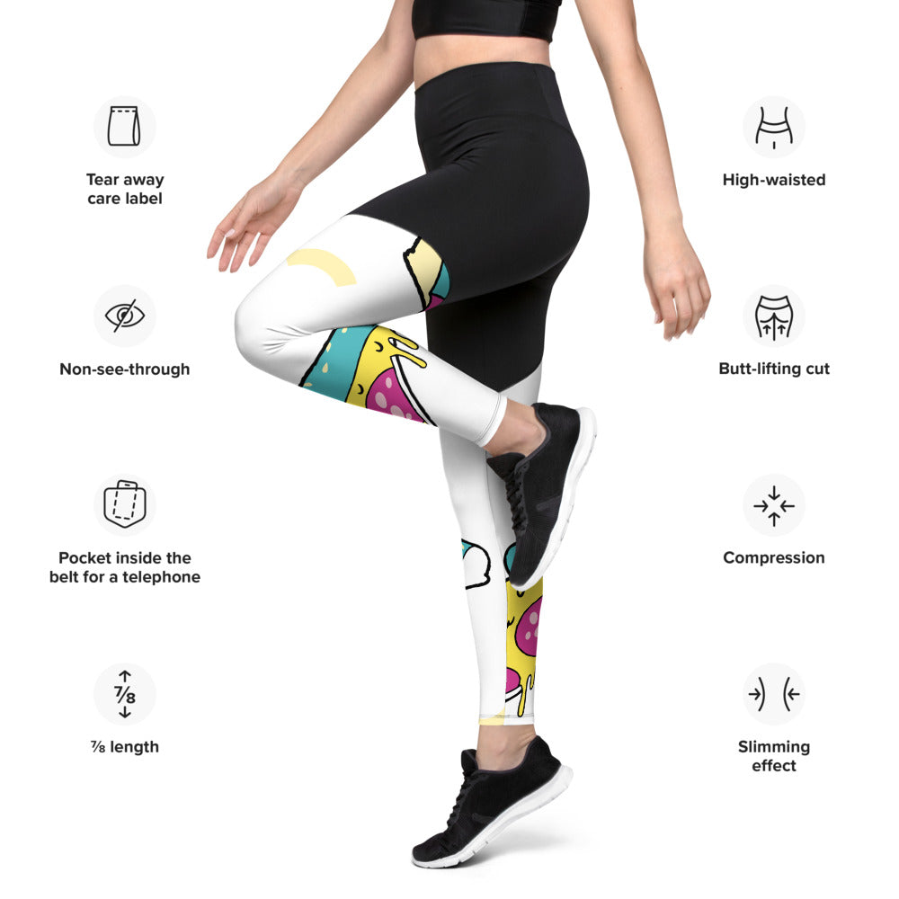 Pizza Sports Leggings